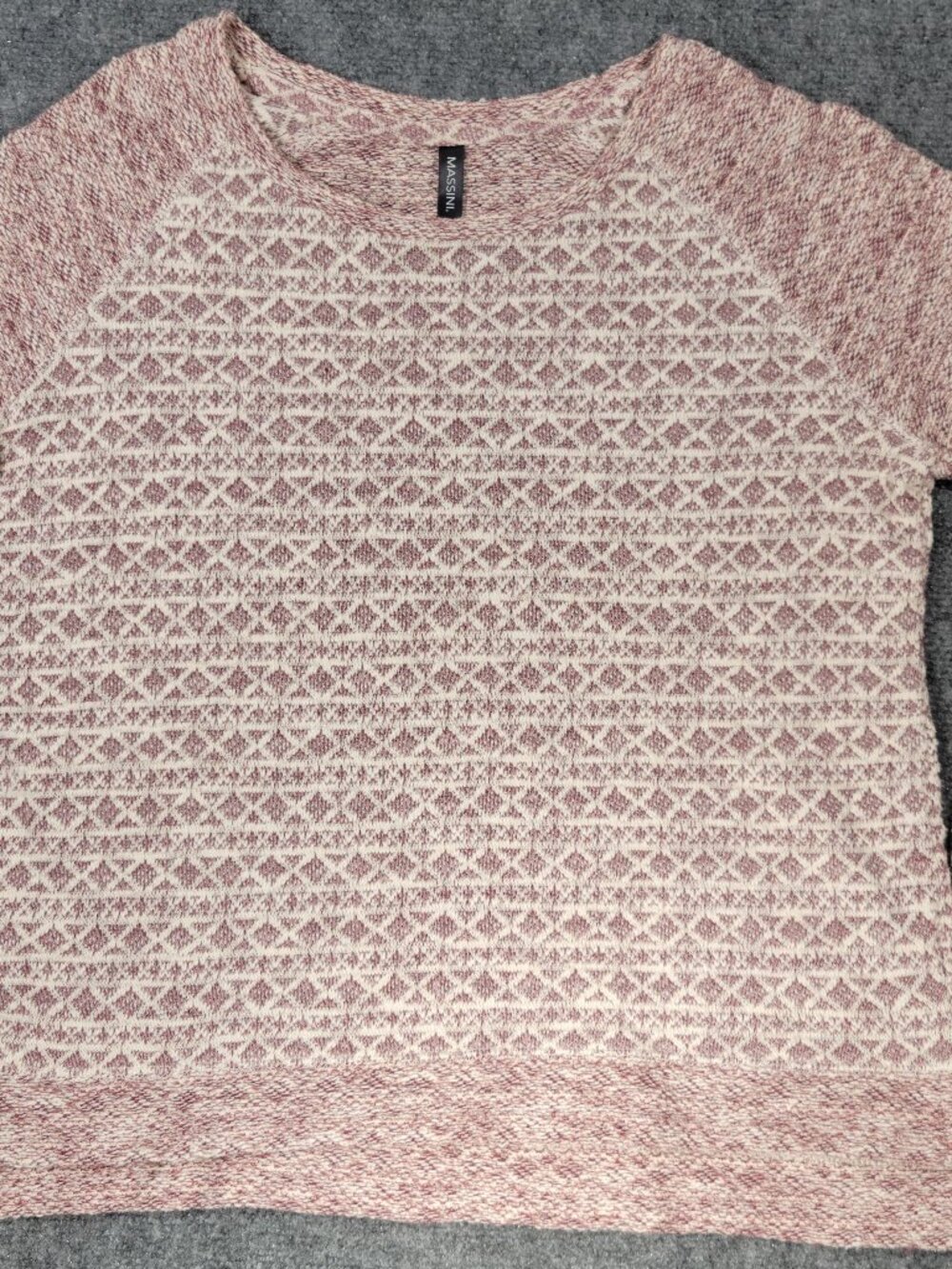 Massini Long Sleeve Scoop Neck Pullover Sweater  Size M